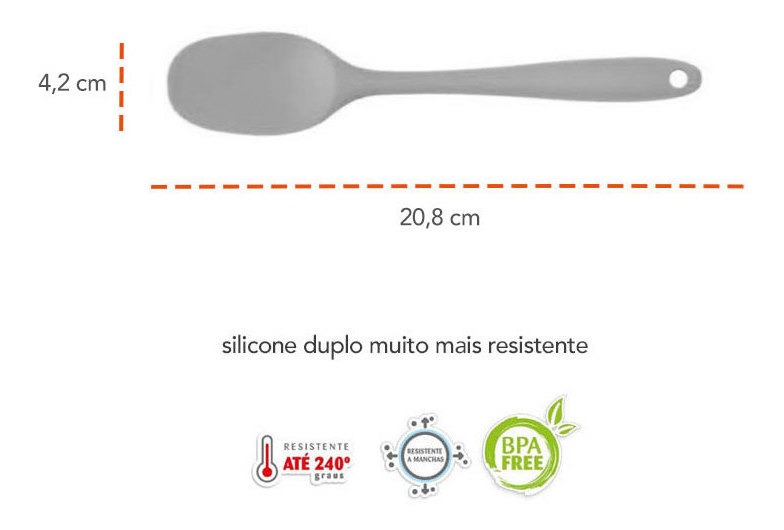 Espátula de Silicone Redonda Pequena 3