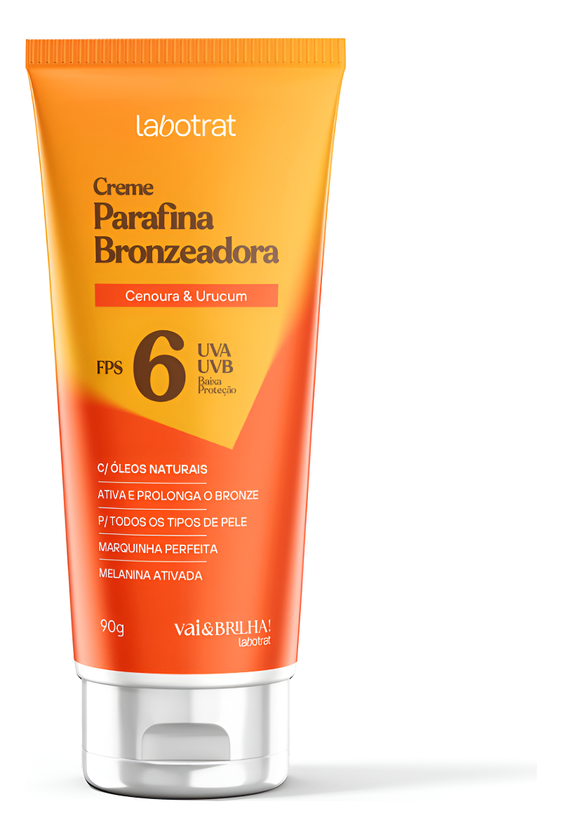  Creme Parafina Bronzeadora Cenoura & Urucum FPS 6 Vai & Brilha  1