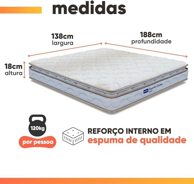 Colchão Casal Probel Espuma D33 Pillow Top 3