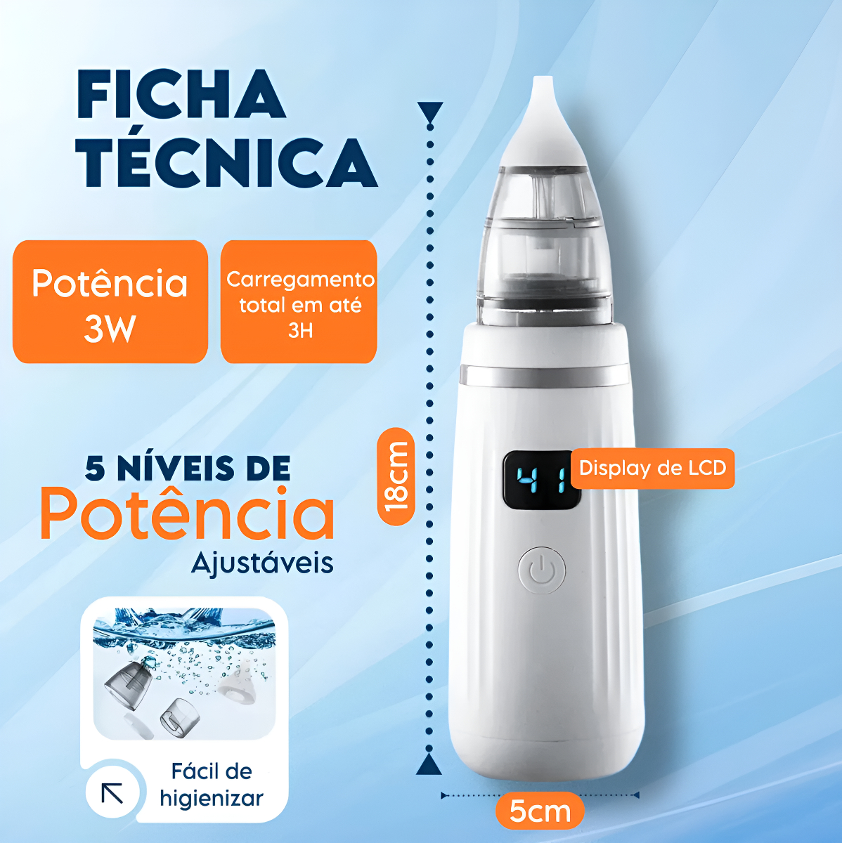 Aspirador Nasal Elétrico para Bebê 2