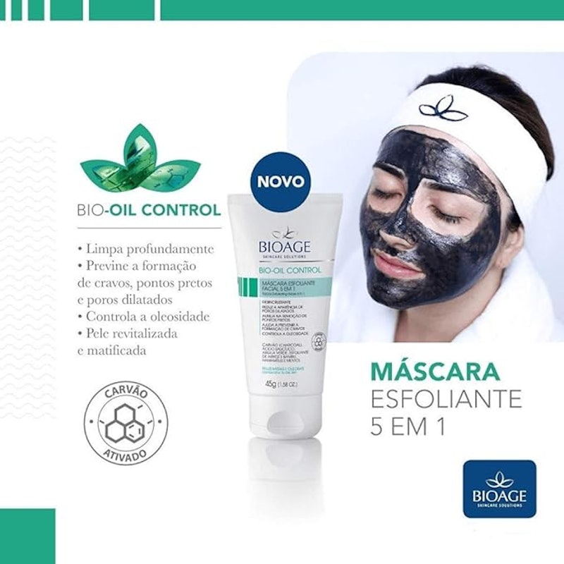 Máscara de Carvão Esfoliante e Antioleosidade 2