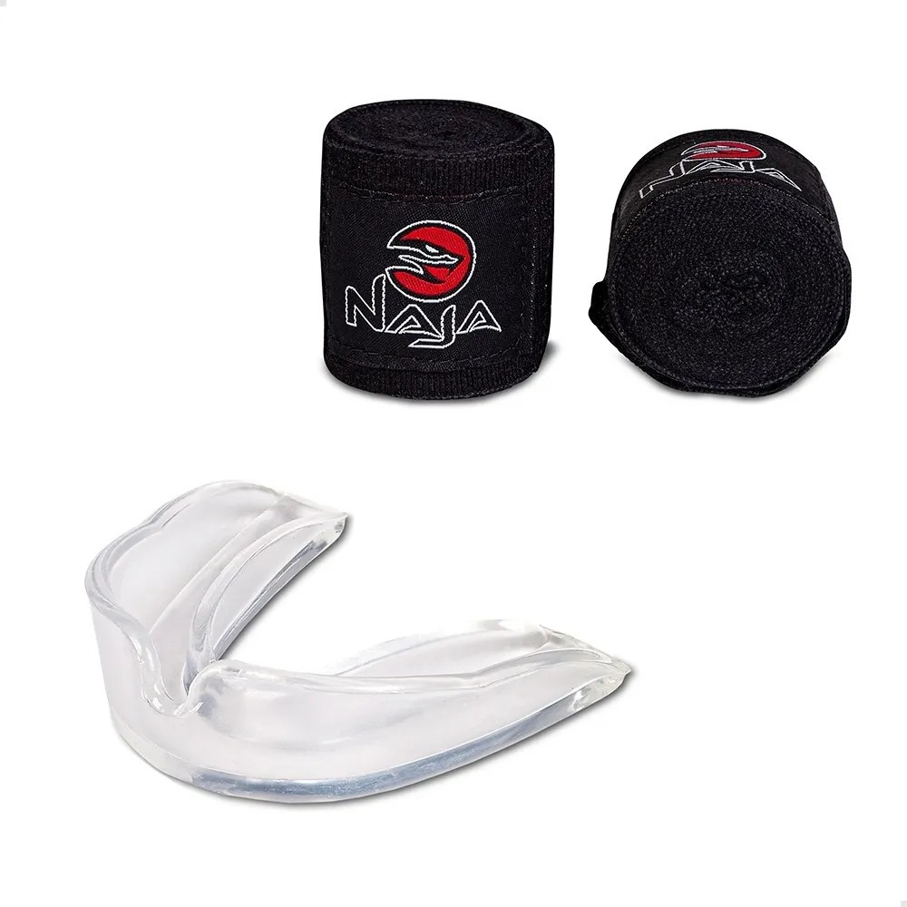 Kit Boxe e Muay Thai Luva Naja Black Line 5
