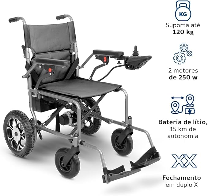 Cadeira de Rodas Motorizada Super Leve até 120 kg 3