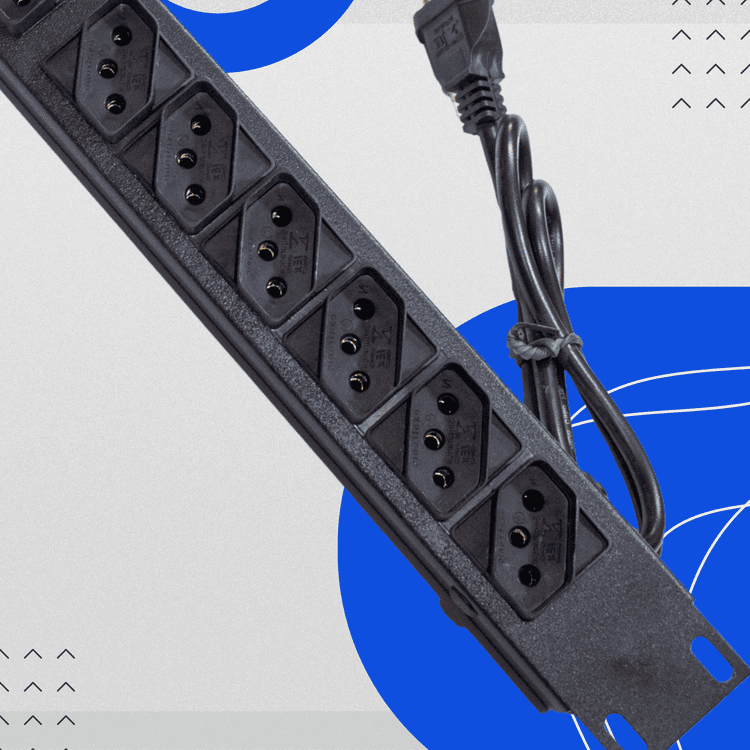 Régua Rack 19" Extensão 10 A 12 Tomadas 4
