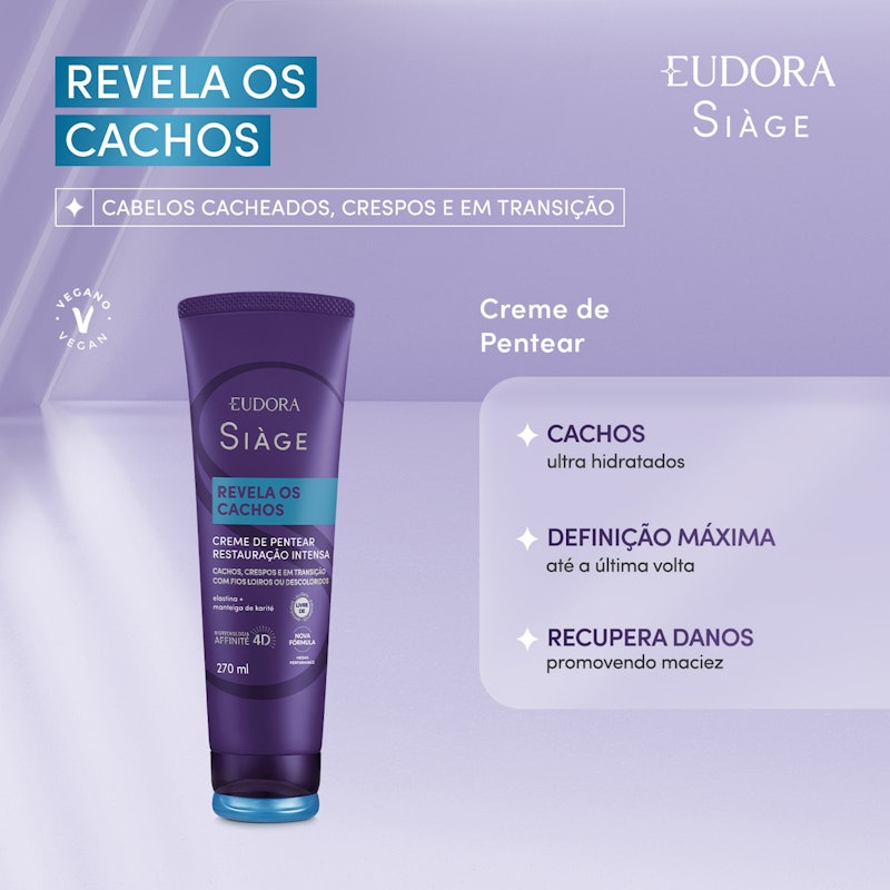 Creme Para Pentear Siàge Revela os Cachos 2