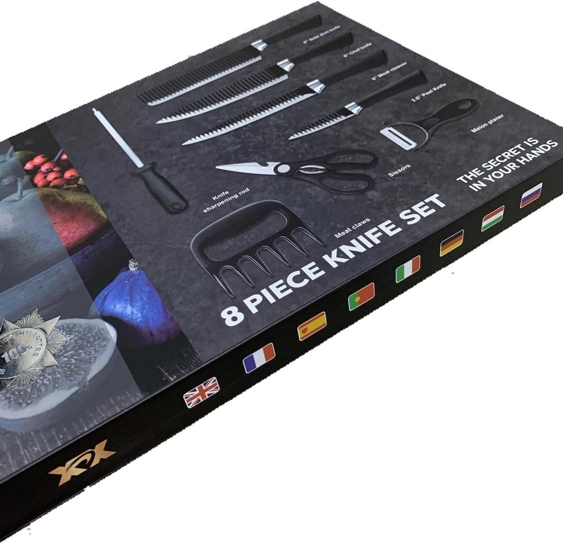 Kit Churrasco Conjunto 8 Peças Facas Gourmet Azimark 3