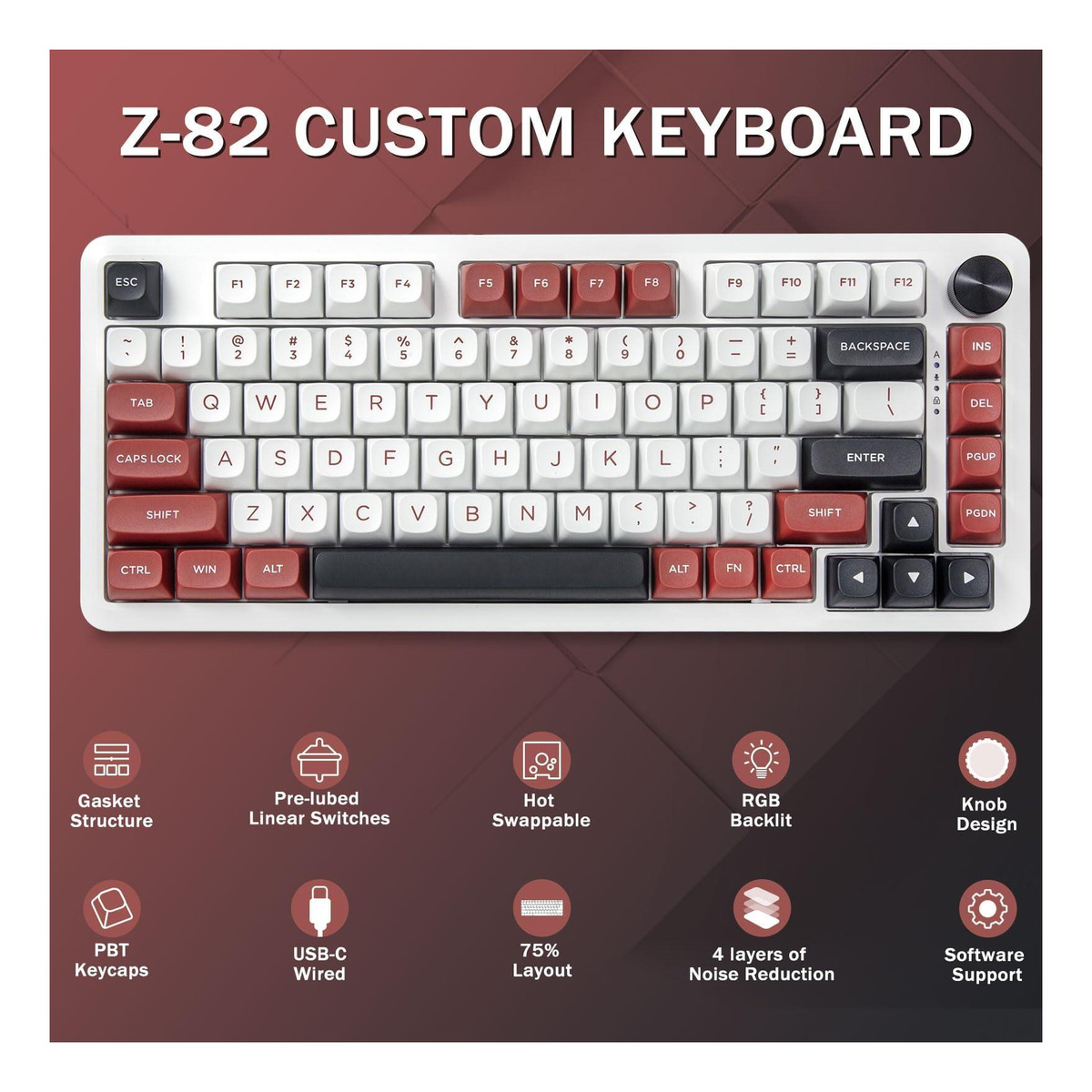 Teclado Mecânico Gamer 75% com Fio 2