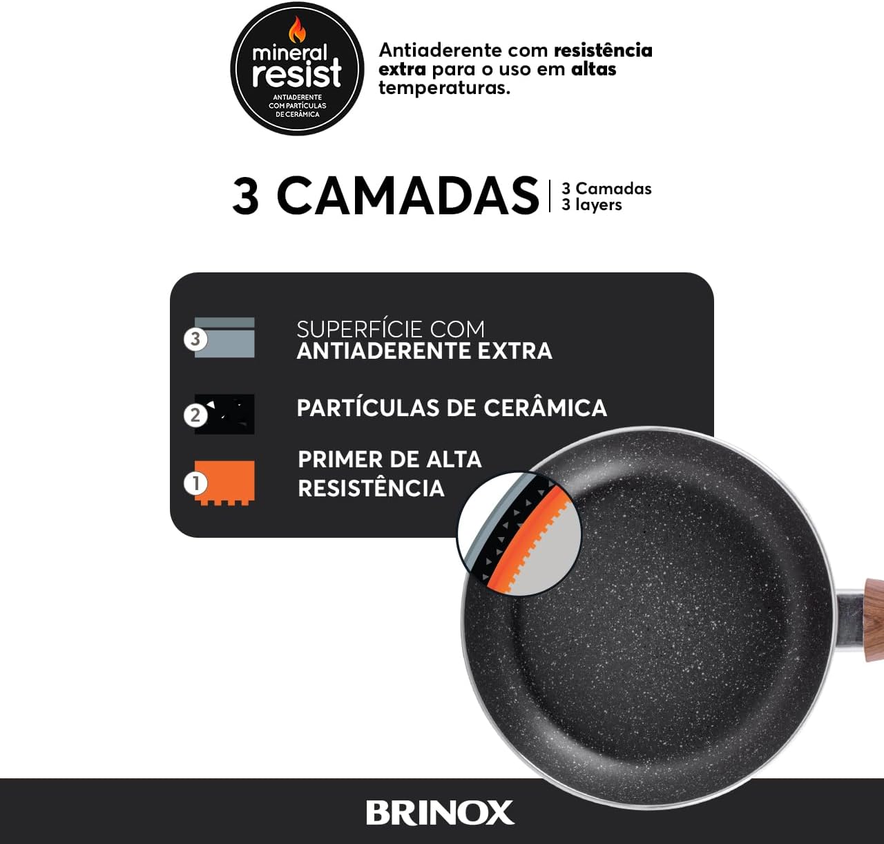 Jogo de Panelas Brinox Antiaderente Ceramic Life 5 Peças Smart Plus com Indução 3