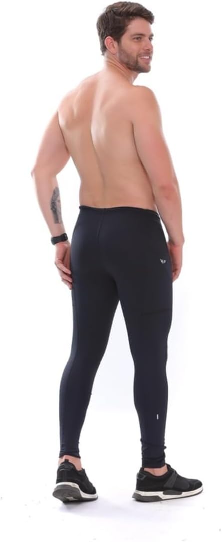 Calça Legging Masc Compressão Corrida Pro Racing com Bolsos 3