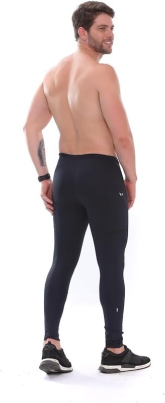 Calça Legging Masc Compressão Corrida Pro Racing com Bolsos 3