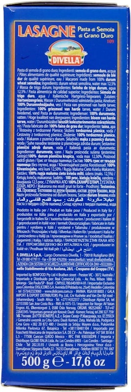Lasagne di Semola 109 Divella 3