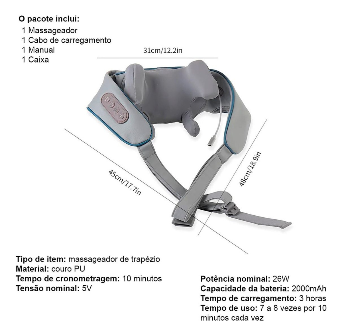 Massageador de Pescoço Shiatsu 5