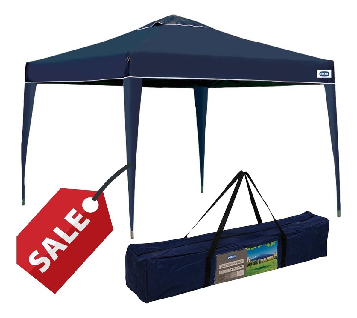 Gazebo X-Flex Oxford com Silvercoating Azul 3 x 3 m Mor 4
