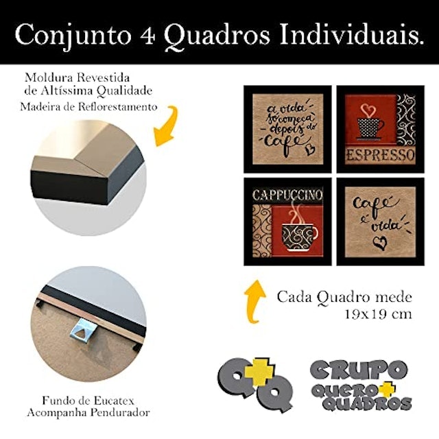 Kit Quadros Decorativos Café 3