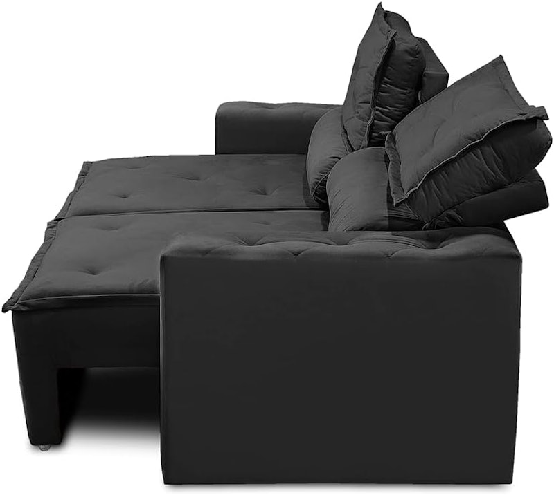 Sofá Retrátil e Reclinável 2 Lugares com Molas 1,50m Livia Suede 5