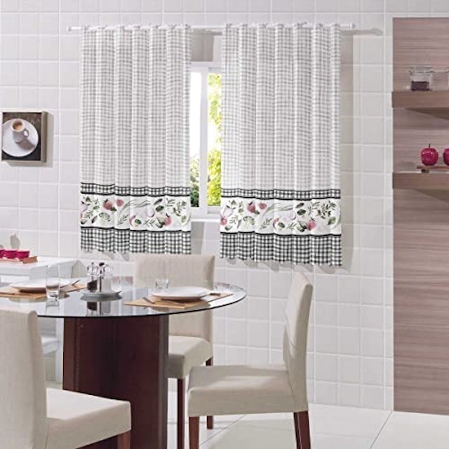 Cortina para Cozinha Bella Janela Luna 220 x 120 cm 3