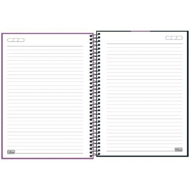 Caderno Espiral Capa Plástica Universitário 10 Matérias Neon Branco 2