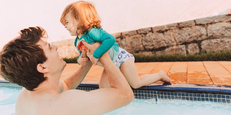 Fralda Reutilizável para Praia e Piscina Tamanho Único 5-18 Kg 3