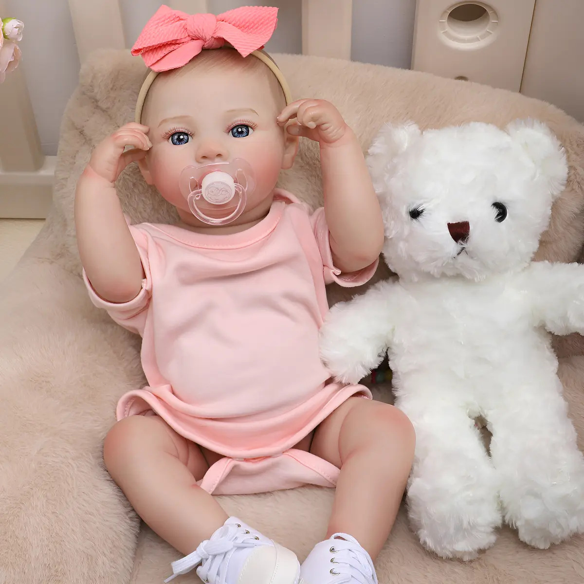 Brastoy Pintada Bebê Reborn Boneca Realistic Silicone 4