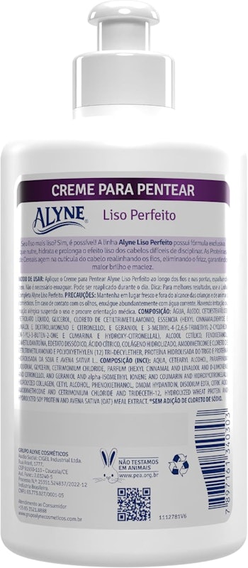 Creme para Pentear Liso Perfeito Alyne 3