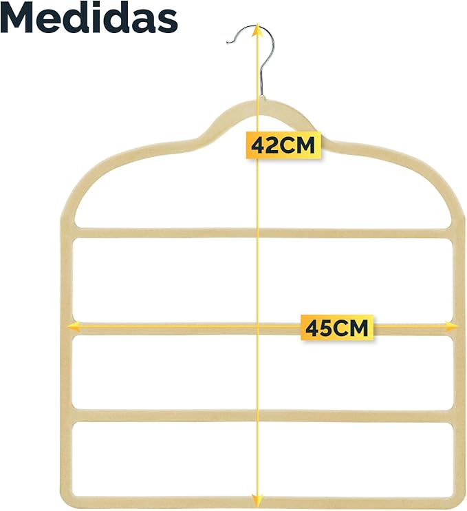 Kit 10 Cabides de Veludo para Calças, Saia, Toalhas, Lenços  2