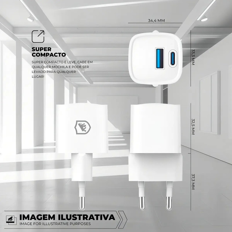 Carregador Ultra Slim Tipo-C 20 W 3