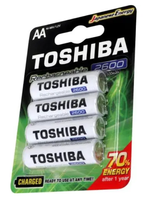 Pilha Recarregável AA 1,2V 2600mAh 2