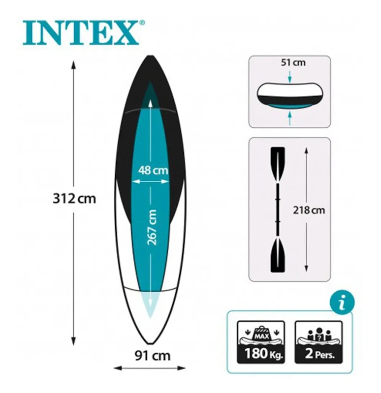 Caiaque Inflável Intex Explorer K2 5