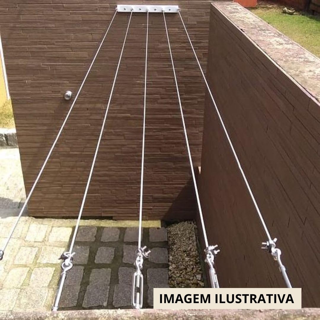 Cabo de Aço 1x16 para Varal Revestido PVC Cristal 3