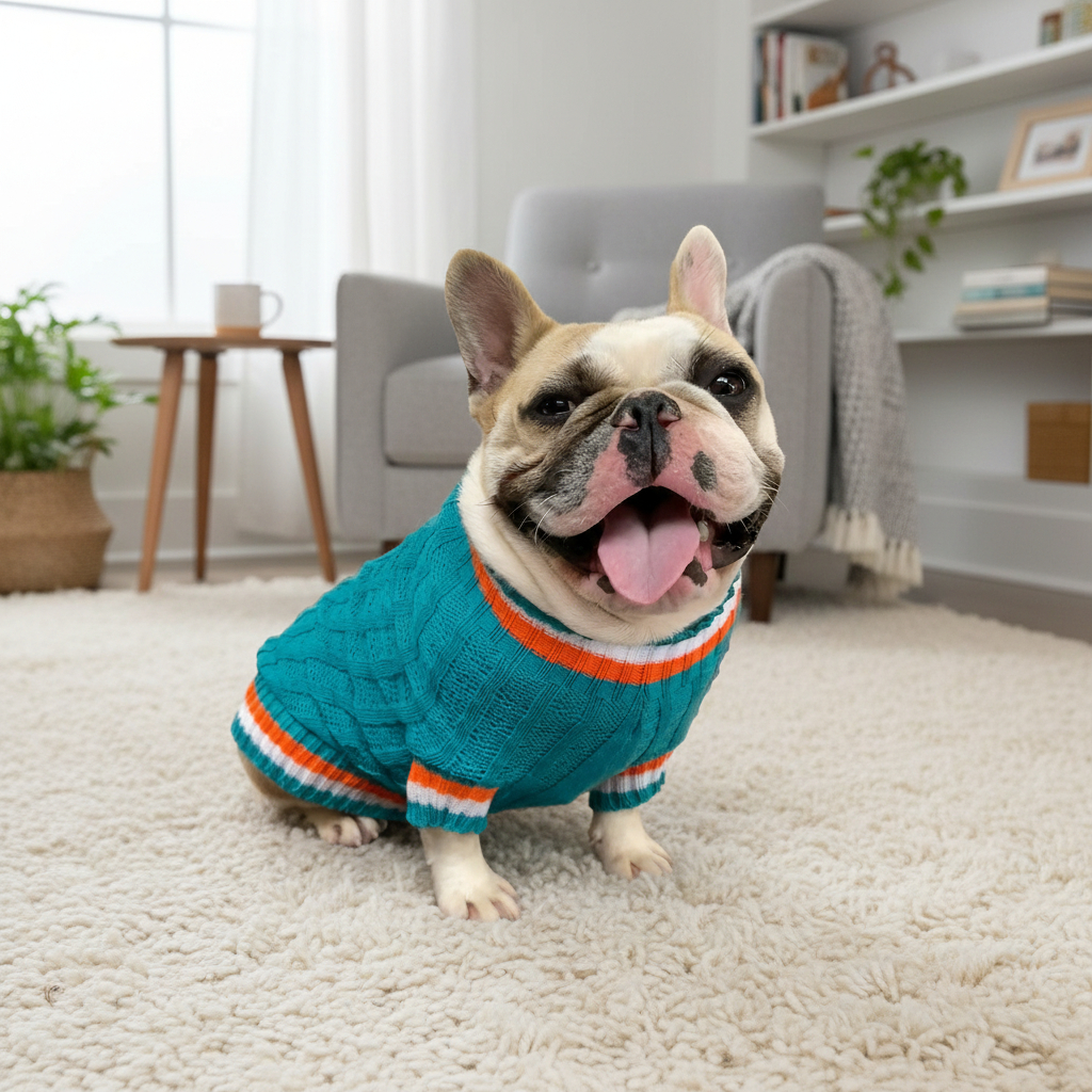 Roupinha Pet Katlen Tricot Canetran Listra Gola 4