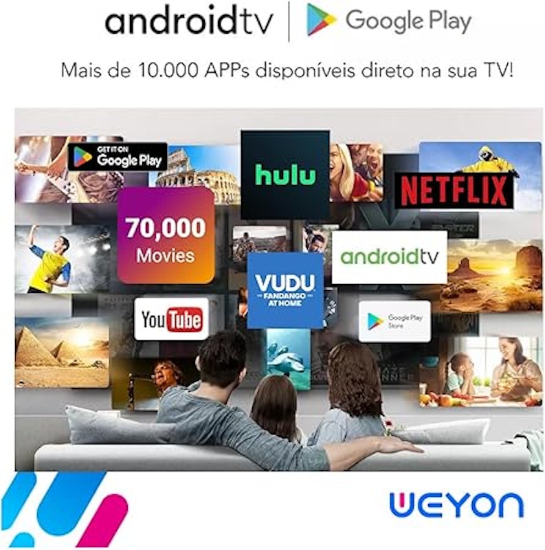 Smart TV 24 LED HD Weyon Android TV HDMI USB W-Fi 100/240 V 3