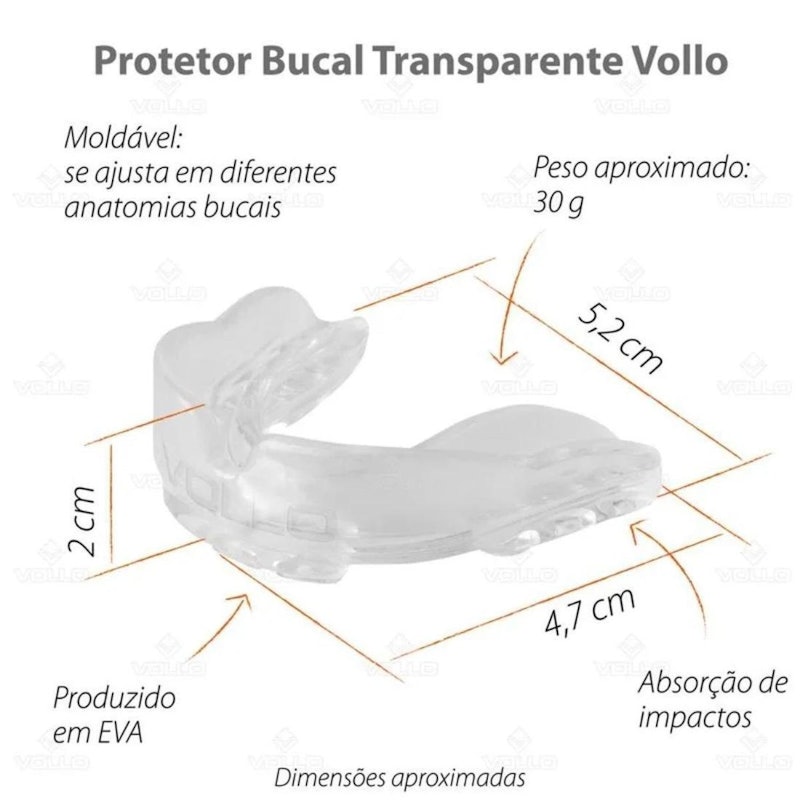 Protetor Bucal Transparente Vollo 3