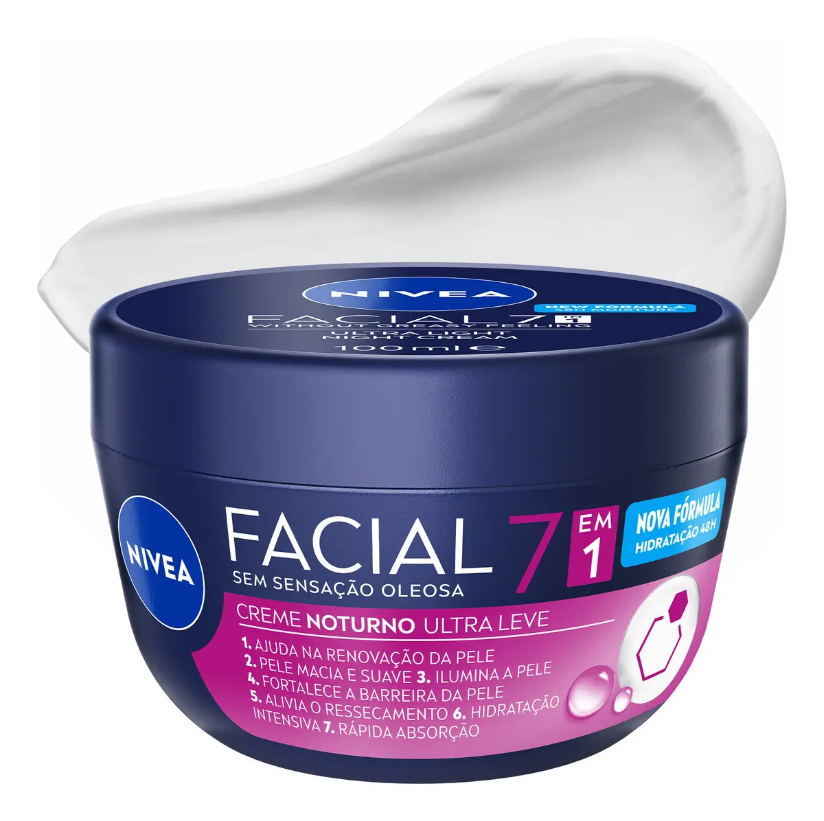 Nivea Creme Facial Noturno Ultraleve 7 em 1 1