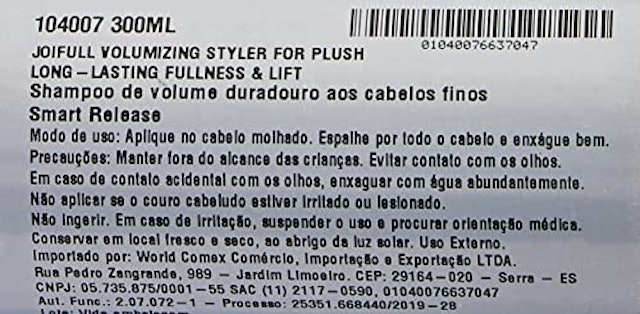 Shampoo para Limpar e Dar Volume aos Fios - Joico Joifull 3