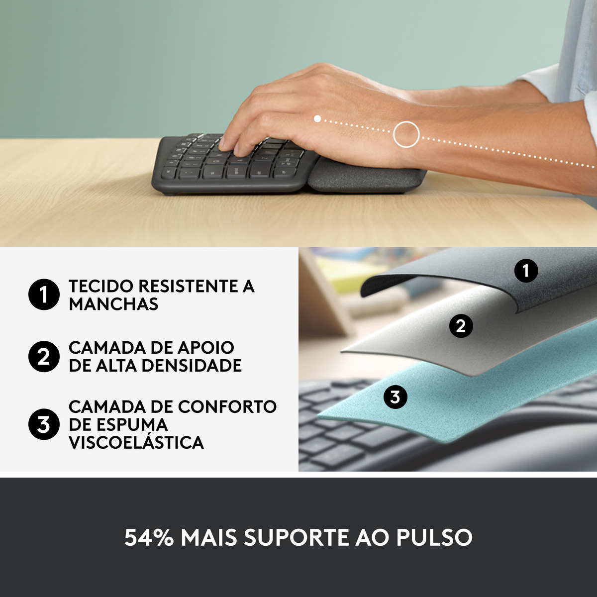 Teclado sem Fio Logitech ERGO K860 4