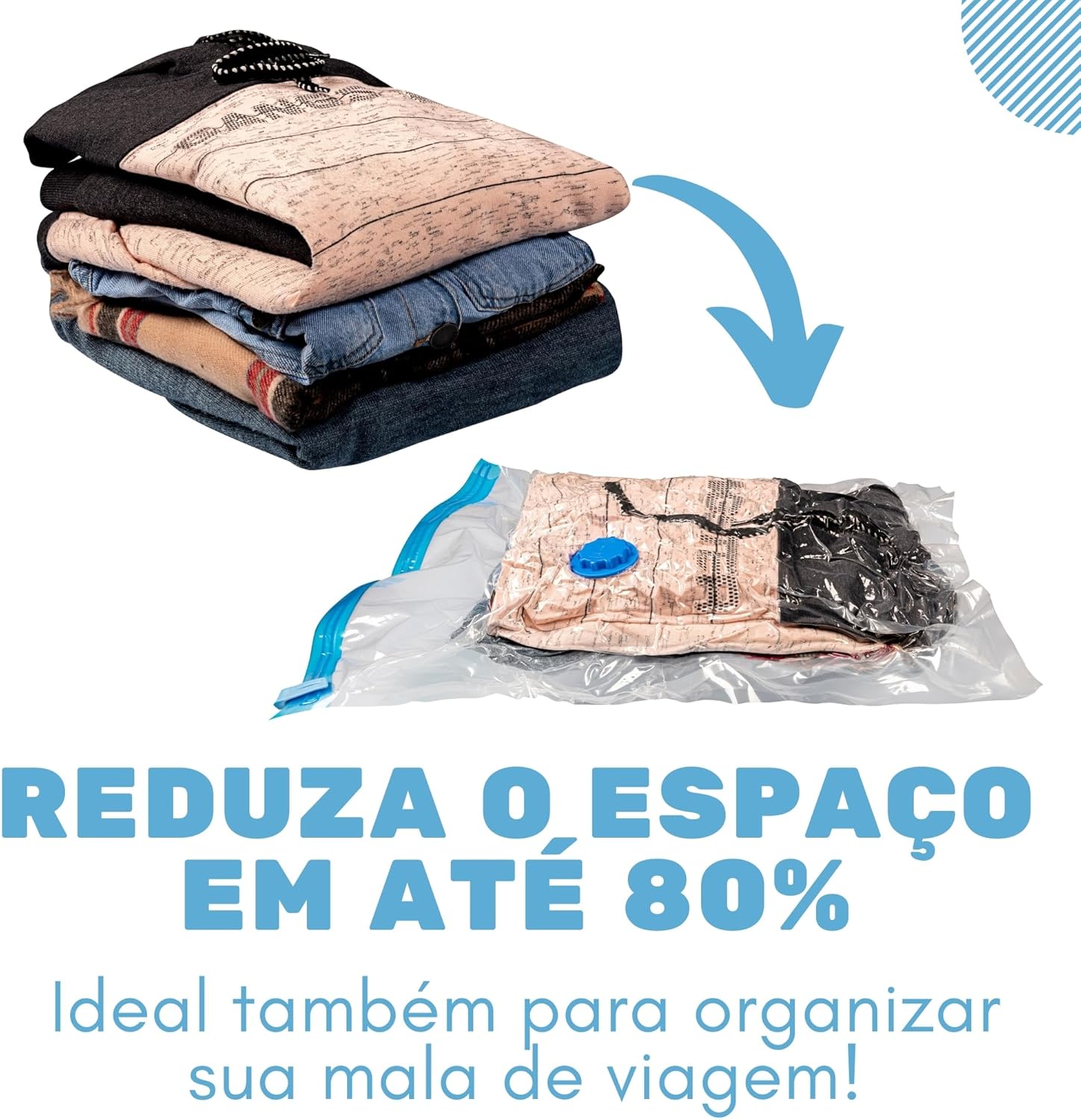 Kit 10 Sacos a Vácuo + Bomba 4