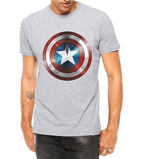 Camiseta Masculina Capitão América Escudo Camisa Vingadores 4
