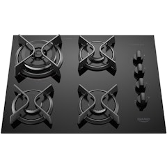 Cooktop 4 Bocas Preto com Mesa de Vidro e Tripla Chama Dako Supreme