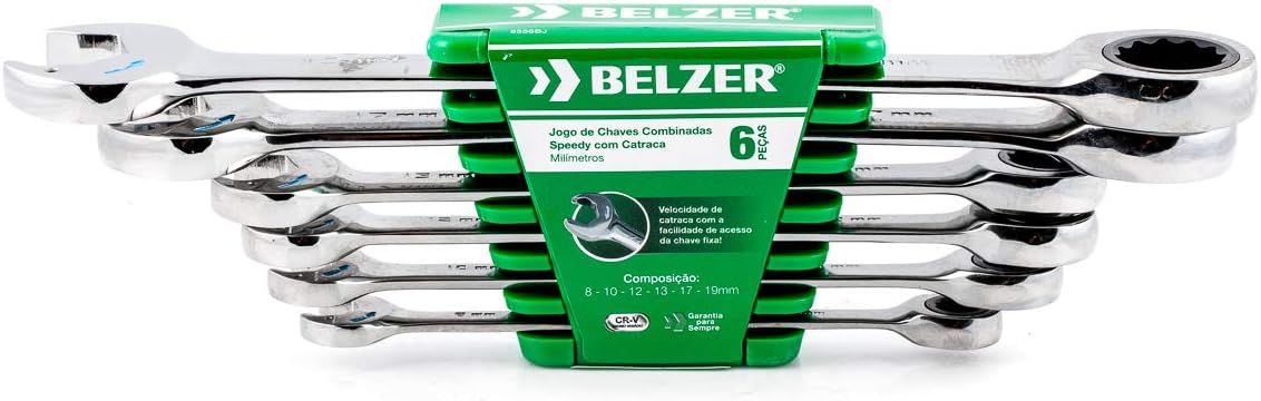 Jogo de Chaves Combinadas Speedy com Catraca 6 Peças Belzer 1