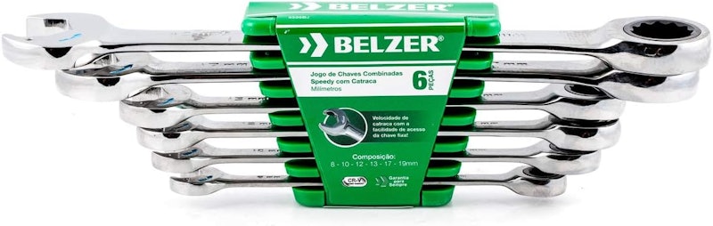 Jogo de Chaves Combinadas Speedy com Catraca 6 Peças Belzer 1