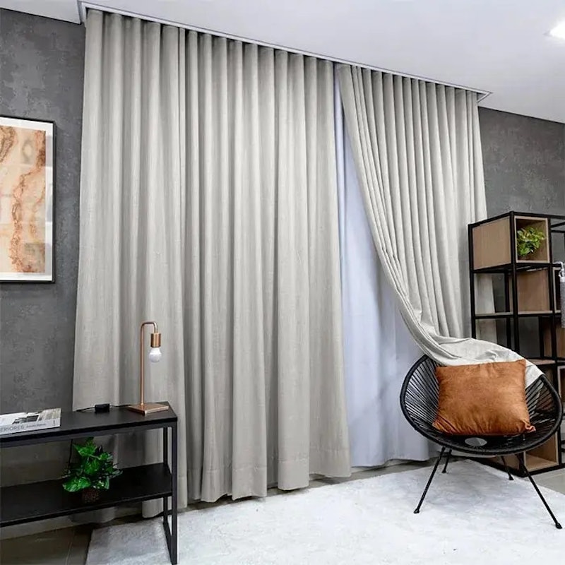 Cortina Gaze de Linho com Forro de Microfibra para Varão 1