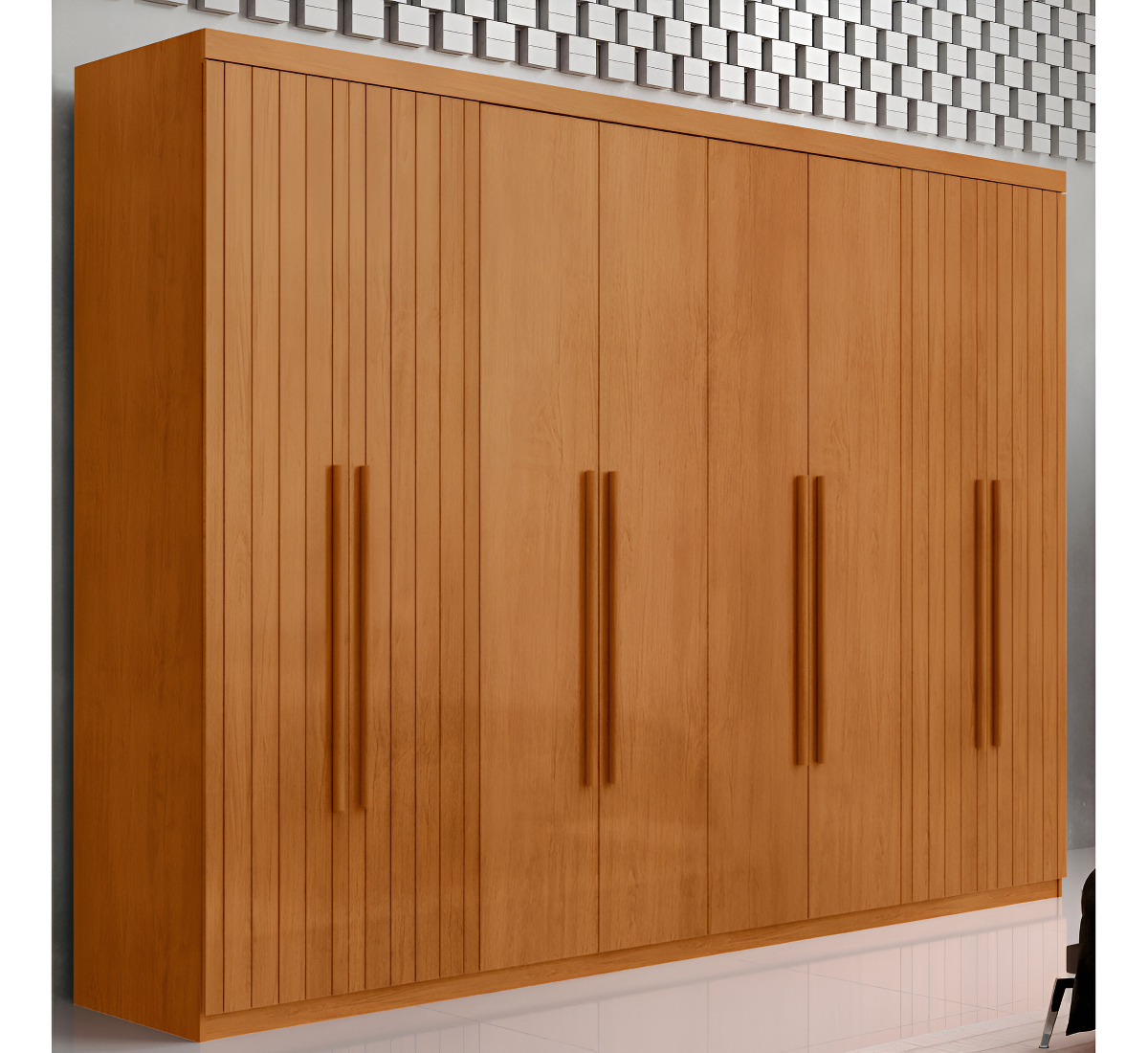 Guarda-Roupa Casal Toronto 100% MDF 8 Portas e 4 Gavetas com Pés 2
