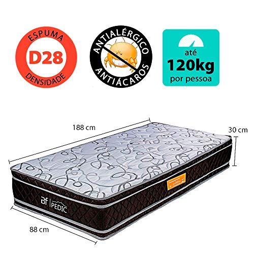 Colchão Solteiro Ortopédico Extra Firme com Pillow Top Sleep Plus 2