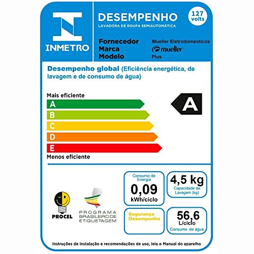 Tanquinho de Lavar Roupa Mueller Plus 4,5 kg 5