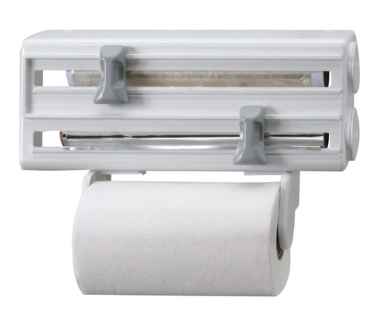 Porta Rolos Maxroll 3 Suportes Papel Toalha Pvc e Alumínio 1