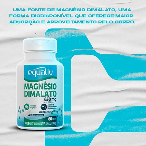Equaliv Magnésio Dimalato 650 mg 60 Cápsulas 3