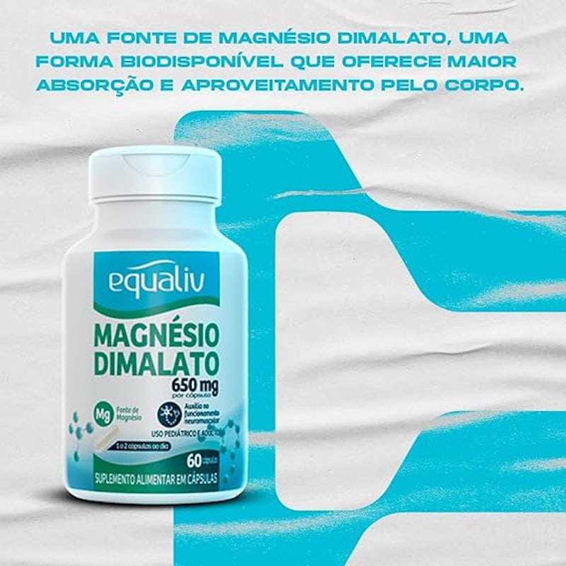 Equaliv Magnésio Dimalato 650 mg 60 Cápsulas 3