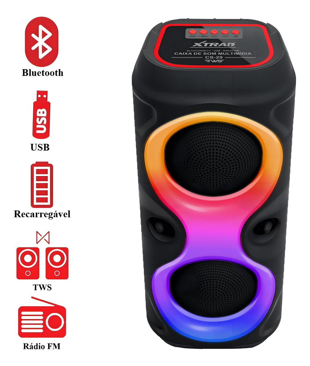 Caixa de Som Multimídia sem Fio RGB 5