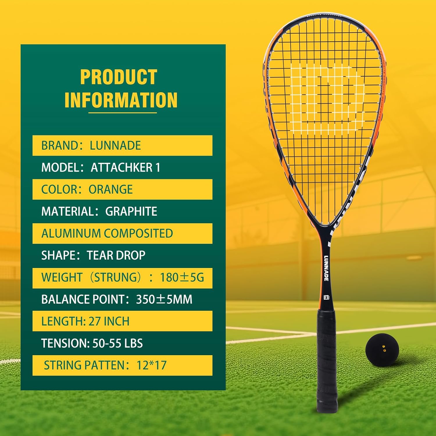 Raquete de Squash Lunnade 4