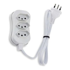 Extensão Slim 3 Tomadas Tripolar Bivolt Force Line